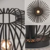 Hot Straluma Moderne draad tafellamp rond mat zwart