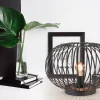 Hot Straluma Moderne draad tafellamp rond mat zwart