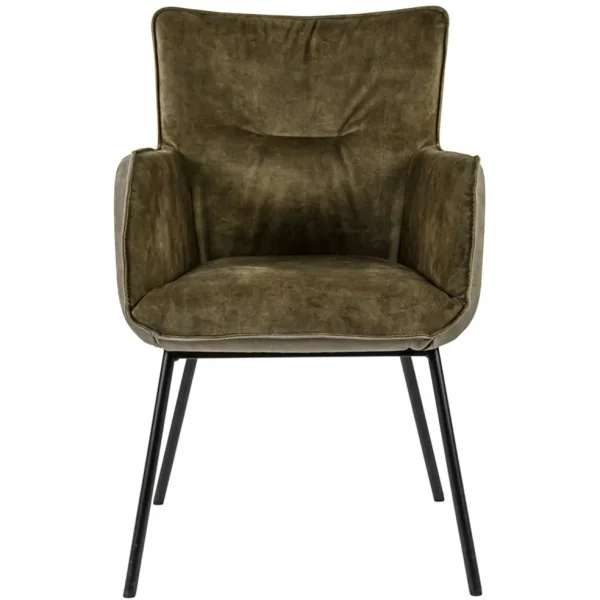 moderne_eetkamerstoel_led_1.webp Best Sale Straluma Moderne eetkamerstoel leder met stoffen zitting