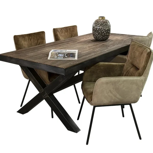 moderne_eetkamerstoel_led_4.webp Best Sale Straluma Moderne eetkamerstoel leder met stoffen zitting