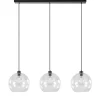 moderne_eettafelhanglamp__0.webp Sale Straluma Moderne eettafelhanglamp zwart met helder glas