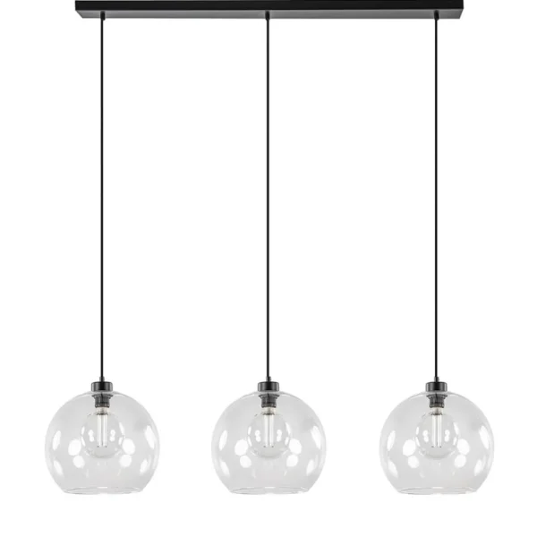 moderne_eettafelhanglamp__0.webp Sale Straluma Moderne eettafelhanglamp zwart met helder glas