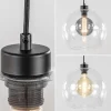 moderne_eettafelhanglamp__3.webp Sale Straluma Moderne eettafelhanglamp zwart met helder glas