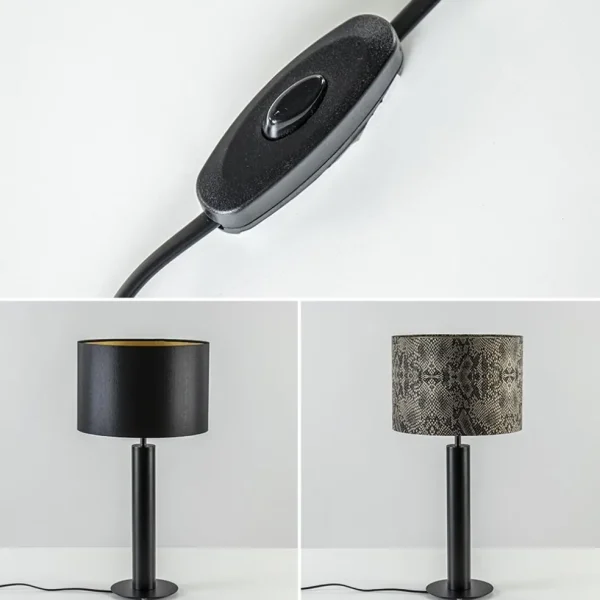 Outlet Straluma Moderne lampvoet cilinder mat zwart excl kap