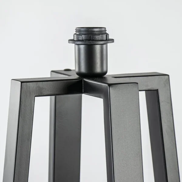 moderne_lampvoet_mat_zwar_1.webp Online Straluma Moderne lampvoet mat zwart exclusief kap
