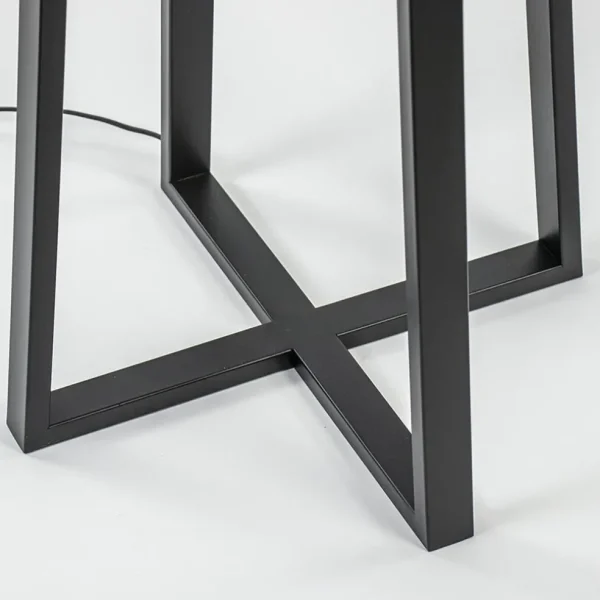 moderne_lampvoet_mat_zwar_2.webp Online Straluma Moderne lampvoet mat zwart exclusief kap