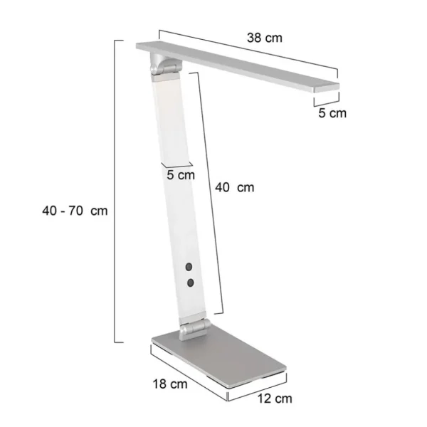 moderne_led_bureaulamp_ge_3.webp Clearance Straluma Moderne LED bureaulamp geborsteld staal verstelbaar