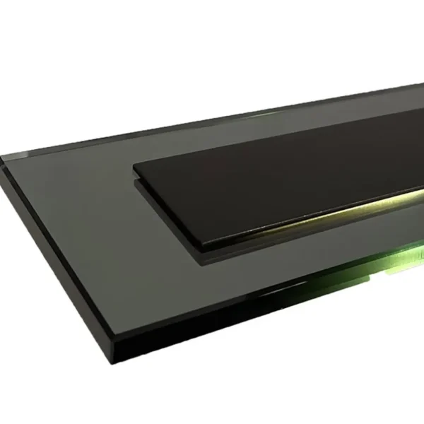Online Straluma Moderne LED hanglamp balk mat zwart met smoke glas