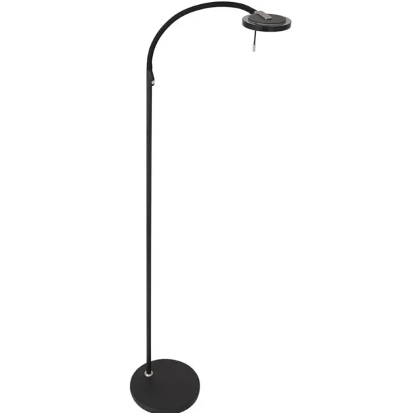 moderne_led_leeslamp_zwar_0.webp New Straluma Moderne LED leeslamp zwart met smoke glas dimbaar