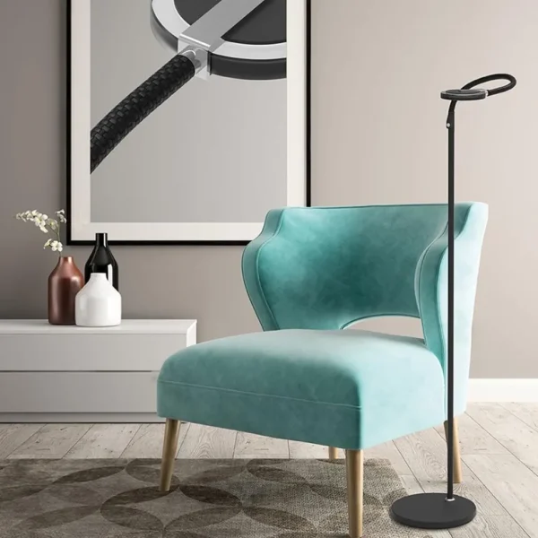 moderne_led_leeslamp_zwar_4.webp New Straluma Moderne LED leeslamp zwart met smoke glas dimbaar