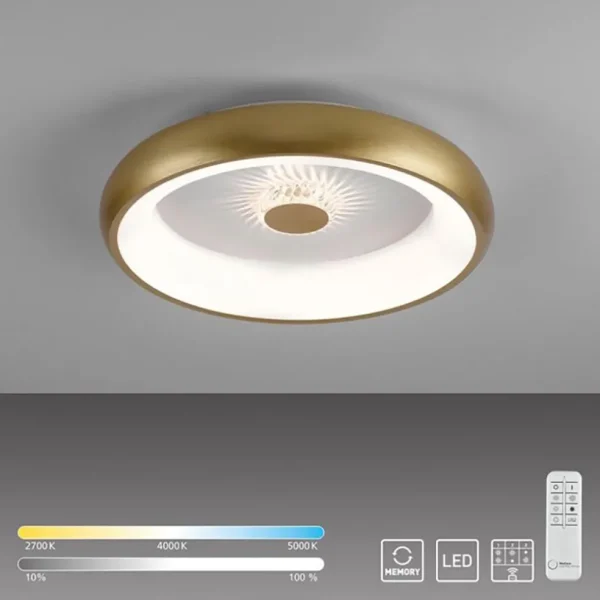 moderne_led_plafondlamp_m_1.webp New Straluma Moderne LED plafondlamp mat goud met remote dimbaar