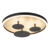 moderne_led_plafondlamp_z_1.webp New Straluma Moderne LED plafondlamp zwart met houtlook 40 cm dimbaar