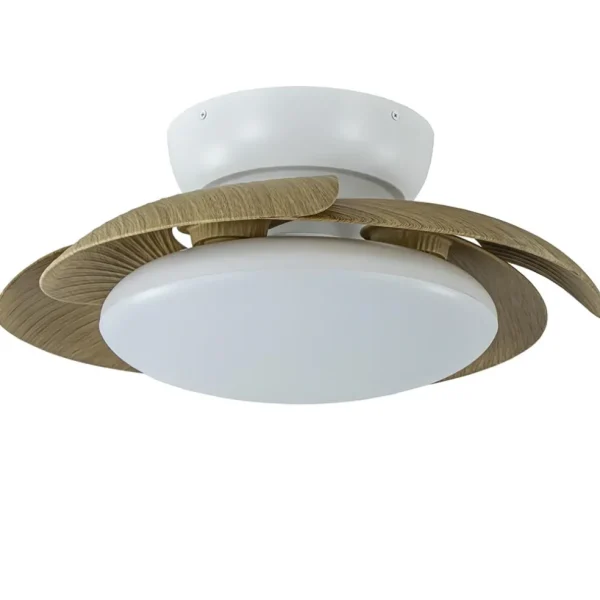 moderne_led_plafondventil_0.webp New Straluma Moderne LED plafondventilator wit met houten bladen