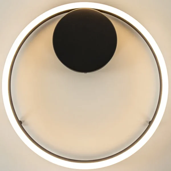 moderne_led_plafondwandla_2.webp New Straluma Moderne LED plafond/wandlamp ring zwart