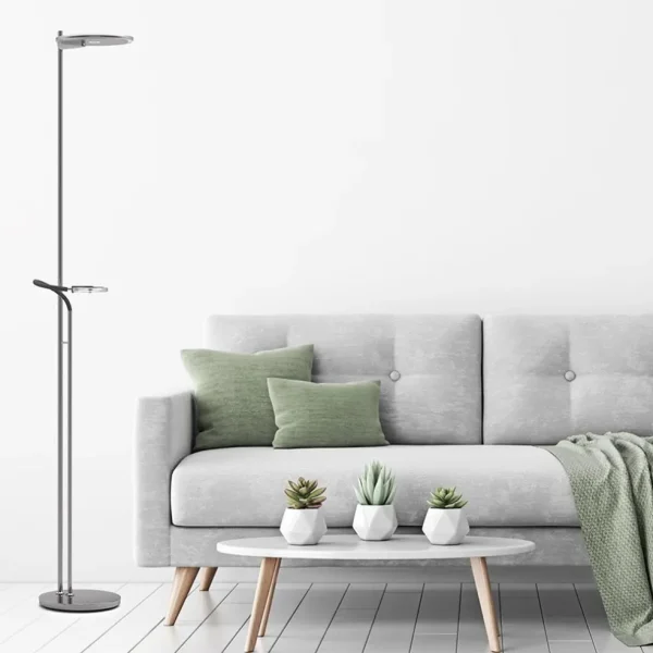 moderne_led_uplighter_sta_4.webp Store Straluma Moderne LED uplighter staal met helder glas en leesarm