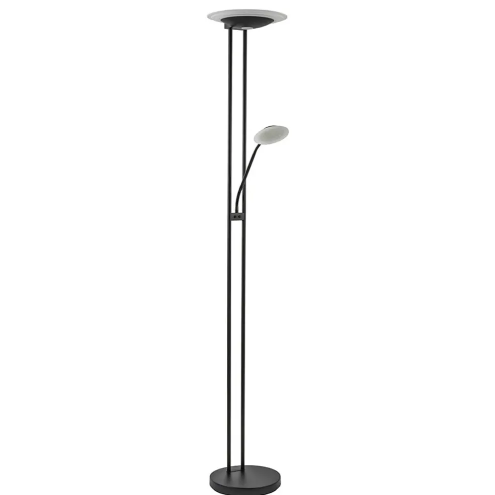 moderne_led_vloerlamp_met_0.webp Cheap Straluma Moderne LED vloerlamp met uplighter en leeslamp mat zwart