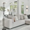 moderne_led_vloerlamp_met_4.webp Cheap Straluma Moderne LED vloerlamp met uplighter en leeslamp mat zwart