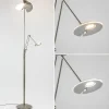 moderne_led_vloerlamp_nik_2.webp New Straluma Moderne LED vloerlamp nikkel met uplighter en leeslamp