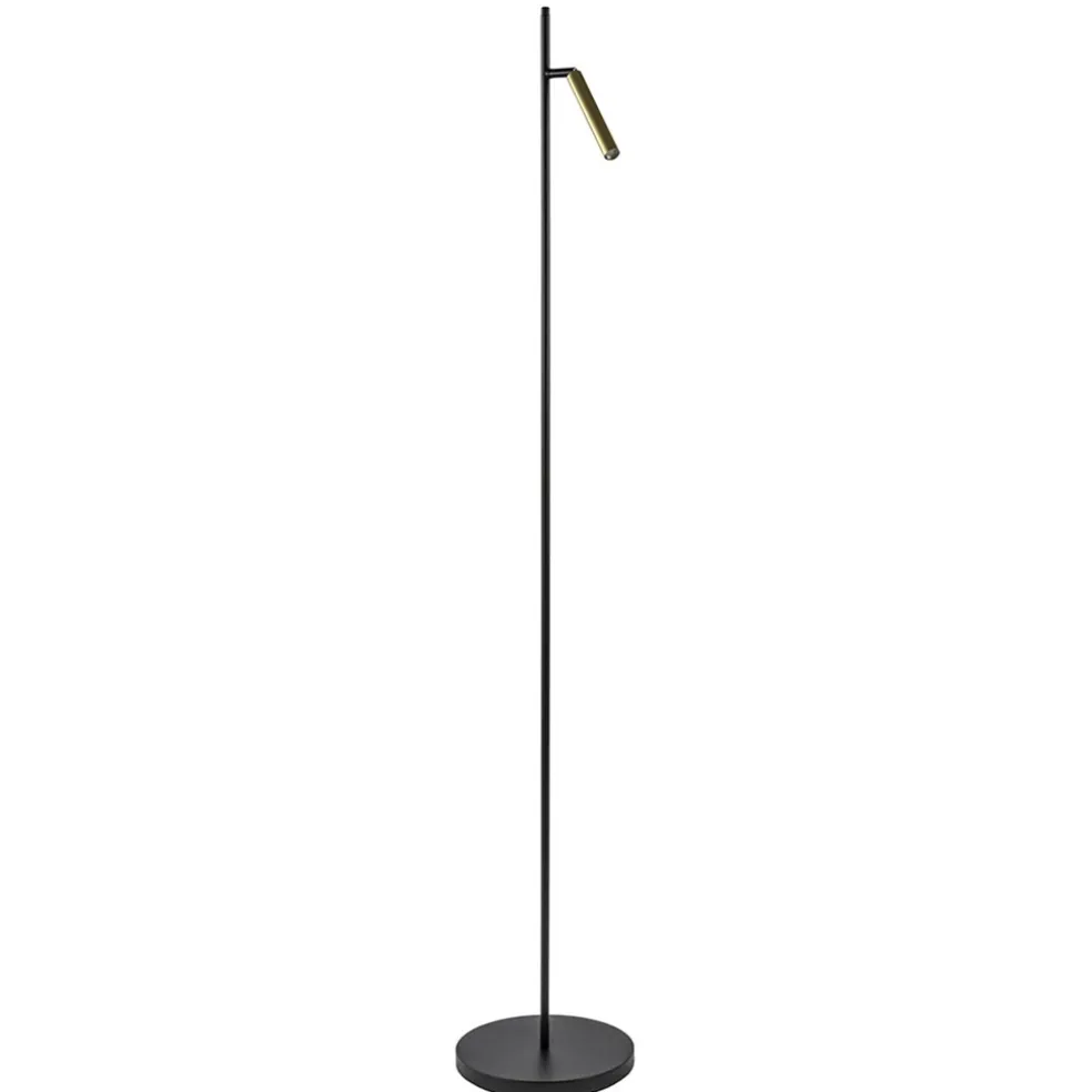 moderne_led_vloerlamp_zwa_0-2.webp Hot Straluma Moderne LED vloerlamp zwart met gouden spot
