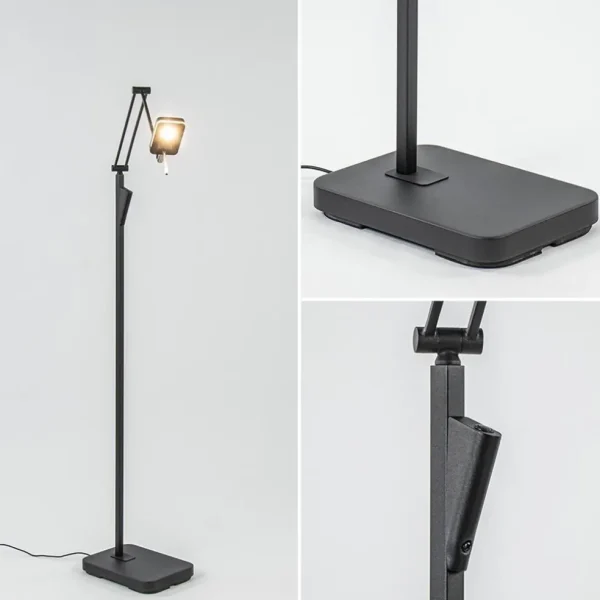 moderne_led_vloerlamp_zwa_2.webp Cheap Straluma Moderne LED vloerlamp zwart met verstelbare arm