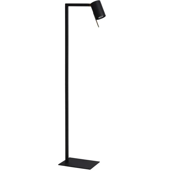 moderne_leesvloerlamp_mat_0.webp Discount Straluma Moderne lees/vloerlamp mat zwart met brons