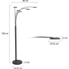 Cheap Straluma Moderne 5-lichts LED vloerlamp zwart