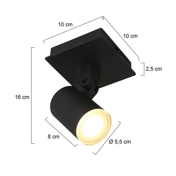 moderne_lichts_opbouw_spo_3.webp Online Straluma Moderne 1-lichts opbouw spot zwart inclusief LED