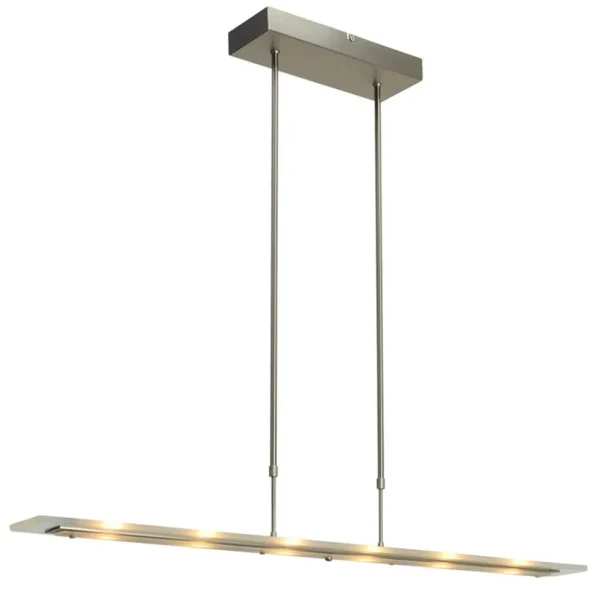 Fashion Straluma Moderne nikkel LED hanglamp met helder glas dimbaar