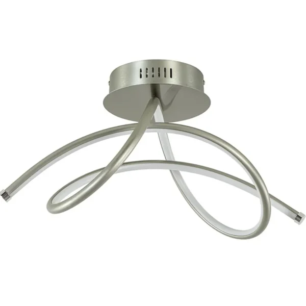 moderne_plafondlamp_nikke_0.webp Shop Straluma Moderne plafondlamp nikkel inclusief 3-standen dimbaar LED