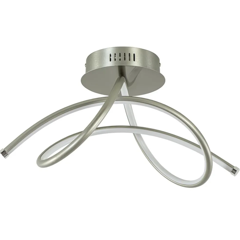 moderne_plafondlamp_nikke_0.webp Shop Straluma Moderne plafondlamp nikkel inclusief 3-standen dimbaar LED