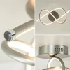 moderne_plafondlamp_nikke_3.webp Shop Straluma Moderne plafondlamp nikkel inclusief 3-standen dimbaar LED