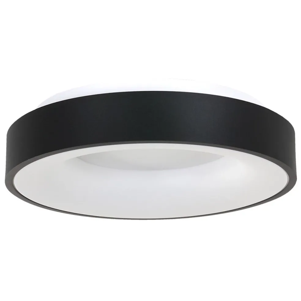 moderne_plafondlamp_zwart_0.webp Shop Straluma Moderne plafondlamp zwart met geïntegreerd LED