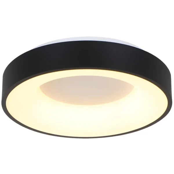 moderne_plafondlamp_zwart_1.webp Shop Straluma Moderne plafondlamp zwart met geïntegreerd LED