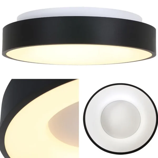 moderne_plafondlamp_zwart_3.webp Shop Straluma Moderne plafondlamp zwart met geïntegreerd LED