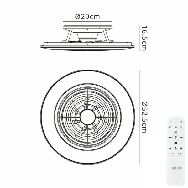 Flash Sale Straluma Moderne plafondventilator inclusief dimbaar LED klein