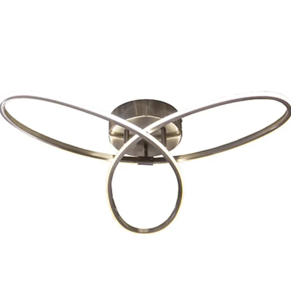 Cheap Straluma Moderne plafonnière nikkel met LED
