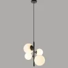moderne_retro_hanglamp_zw_1.webp Clearance Straluma Moderne retro hanglamp zwart met witte bollen