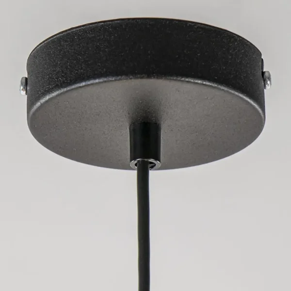 moderne_retro_hanglamp_zw_2.webp Clearance Straluma Moderne retro hanglamp zwart met witte bollen