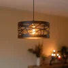 moderne_ronde_hanglamp_zw_4.webp Best Sale Straluma Moderne ronde hanglamp zwart metaal