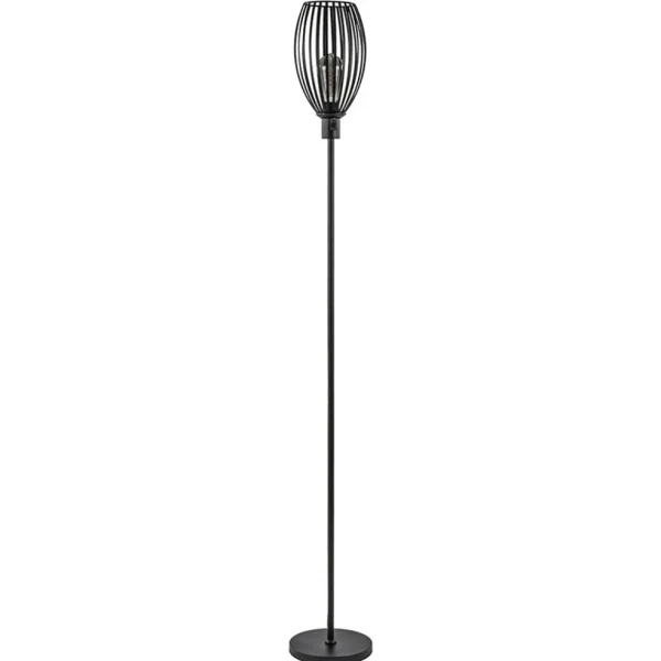 moderne_staande_lamp_met__0.webp Shop Straluma Moderne staande lamp met draad kap mat zwart