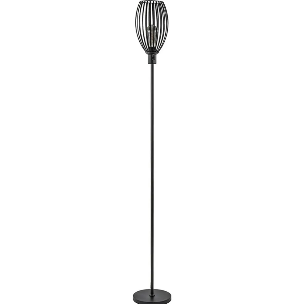 moderne_staande_lamp_met__0.webp Shop Straluma Moderne staande lamp met draad kap mat zwart
