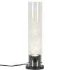 Store Straluma Moderne tafellamp cilinder helder glas met zwart en zilver