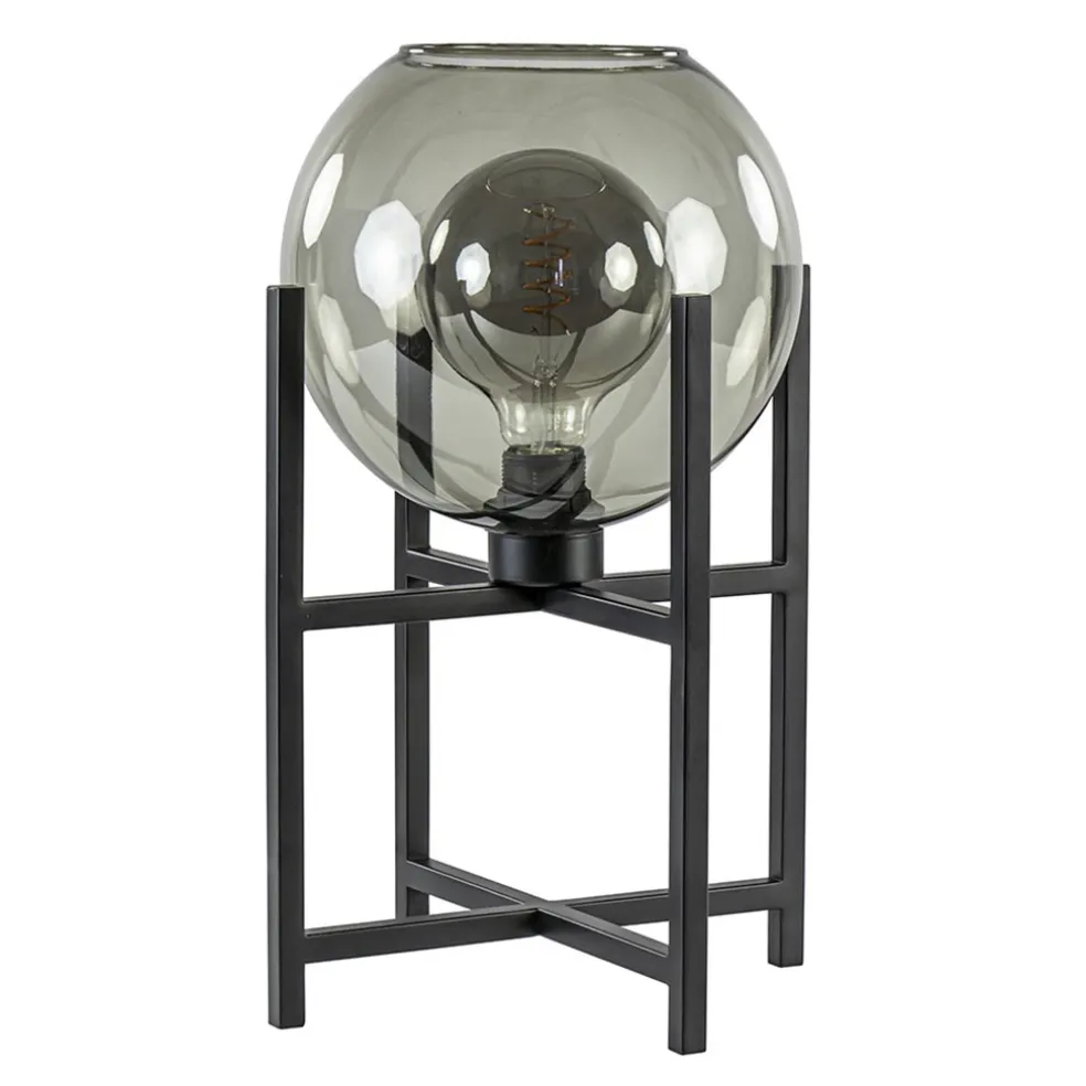 moderne_tafellamp_frame_m_0.webp Sale Straluma Moderne tafellamp frame met smoke glazen bol