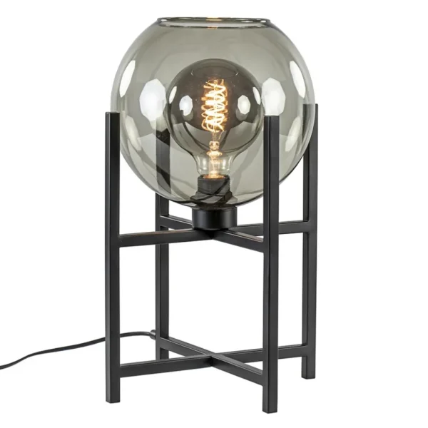 moderne_tafellamp_frame_m_1.webp Sale Straluma Moderne tafellamp frame met smoke glazen bol