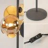 moderne_tafellamp_grijsgo_3.webp Best Sale Straluma Moderne tafellamp grijs/goud + amber glas