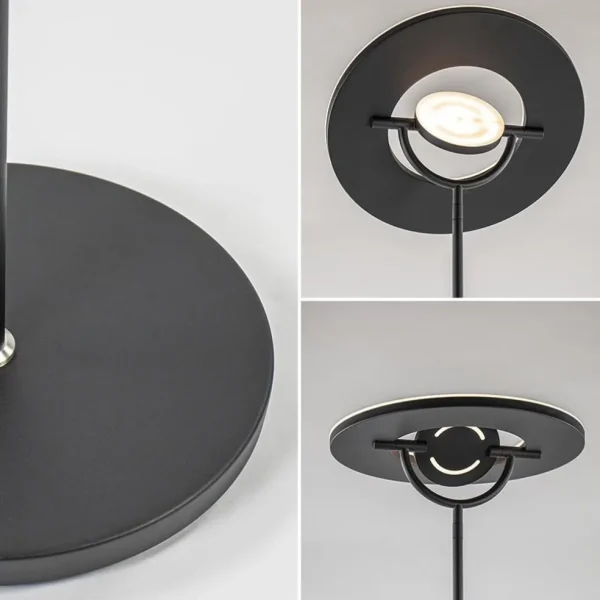 moderne_uplighter_mat_zwa_3.webp Shop Straluma Moderne uplighter mat zwart met verstelbare leesarm
