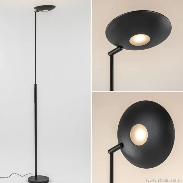 moderne_uplighter_zwart_m_1.webp Clearance Straluma Moderne uplighter zwart met dimbaar LED