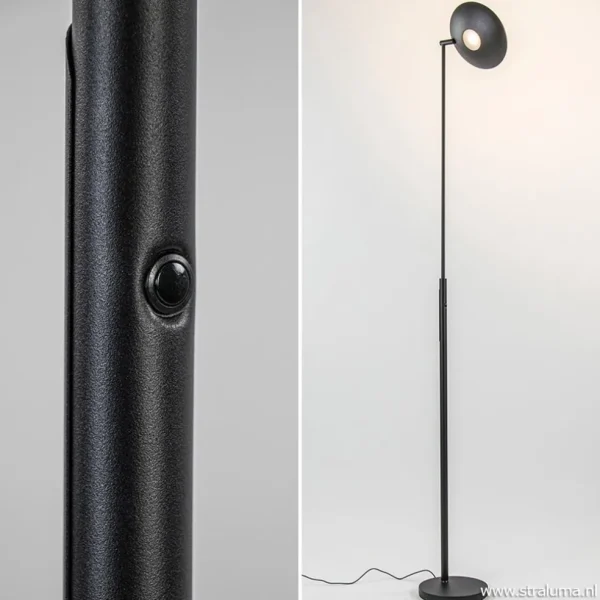 moderne_uplighter_zwart_m_2.webp Clearance Straluma Moderne uplighter zwart met dimbaar LED