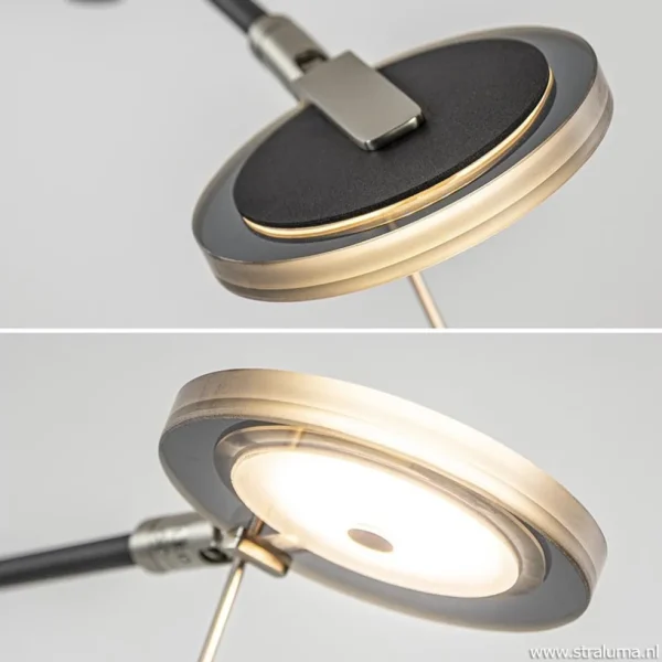 moderne_uplighterleeslamp_3.webp Store Straluma Moderne uplighter/leeslamp zwart met smoke glas