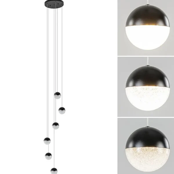 moderne_videlamp_zwart_me_1.webp Store Straluma Moderne videlamp zwart met dimbaar LED 6-lichts